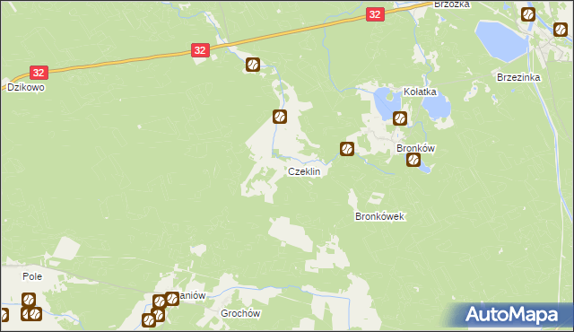 mapa Czeklin, Czeklin na mapie Targeo