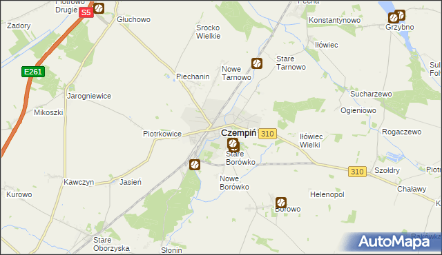 mapa Czempiń, Czempiń na mapie Targeo