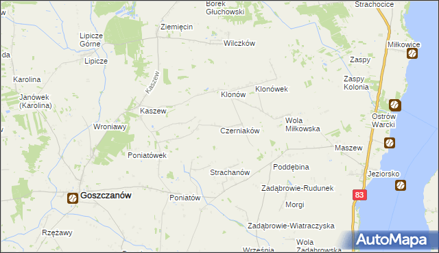 mapa Czerniaków, Czerniaków na mapie Targeo