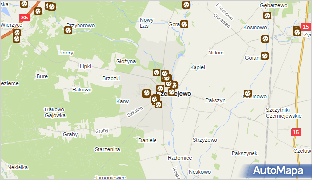 mapa Czerniejewo, Czerniejewo na mapie Targeo