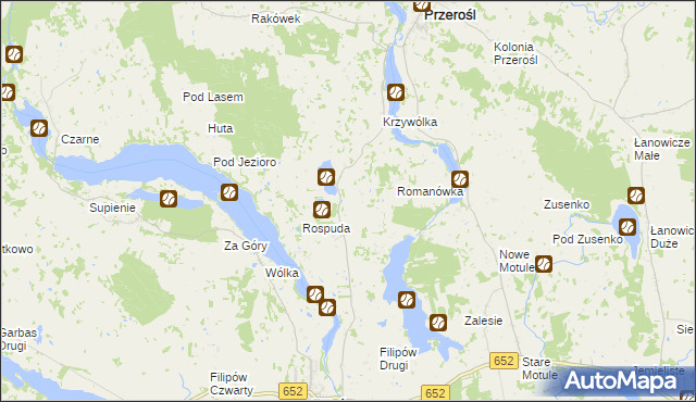 mapa Czostków gmina Filipów, Czostków gmina Filipów na mapie Targeo