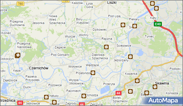 mapa Dąbrowa Szlachecka, Dąbrowa Szlachecka na mapie Targeo