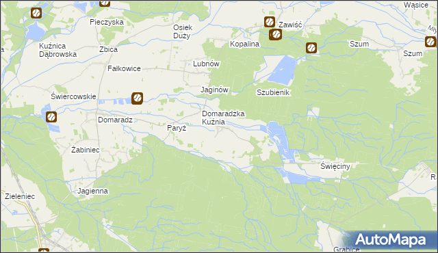 mapa Dąbrówka Dolna gmina Pokój, Dąbrówka Dolna gmina Pokój na mapie Targeo