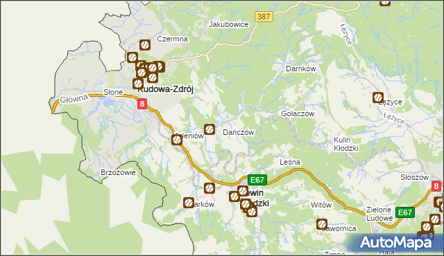 mapa Dańczów, Dańczów na mapie Targeo