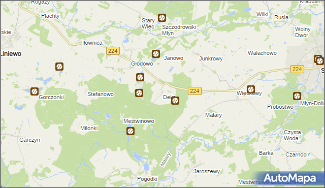 mapa Deka, Deka na mapie Targeo