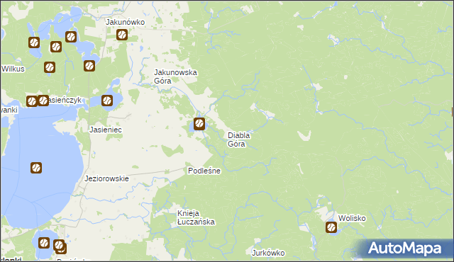 mapa Diabla Góra, Diabla Góra na mapie Targeo