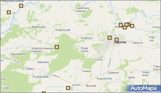 mapa Długa Górka, Długa Górka na mapie Targeo