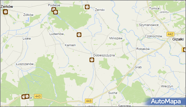 mapa Dobieszczyzna, Dobieszczyzna na mapie Targeo