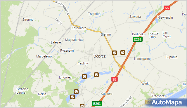 mapa Dobrcz, Dobrcz na mapie Targeo