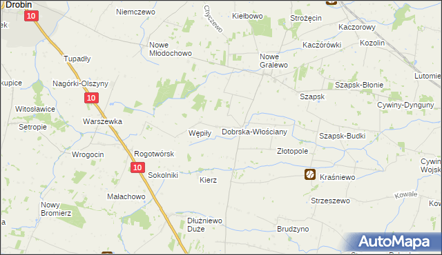 mapa Dobrska-Włościany, Dobrska-Włościany na mapie Targeo