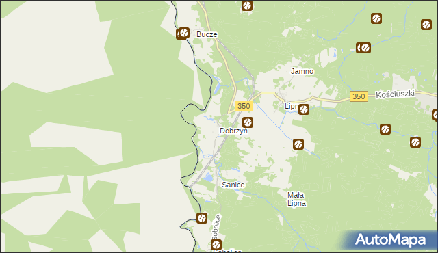 mapa Dobrzyń gmina Przewóz, Dobrzyń gmina Przewóz na mapie Targeo