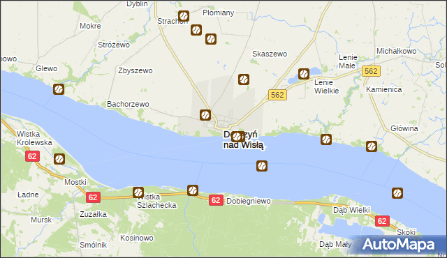 mapa Dobrzyń nad Wisłą, Dobrzyń nad Wisłą na mapie Targeo