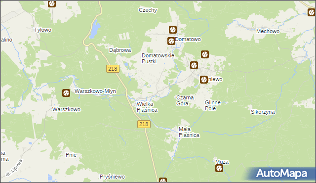 mapa Domatówko, Domatówko na mapie Targeo