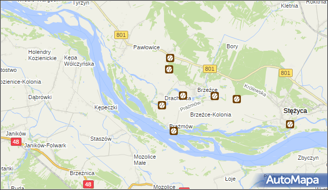 mapa Drachalica, Drachalica na mapie Targeo