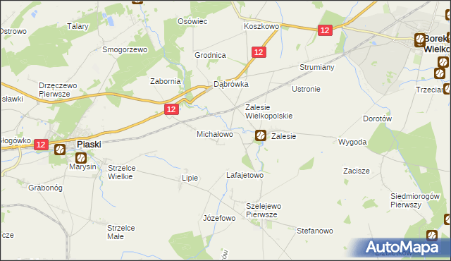 mapa Drogoszewo gmina Piaski, Drogoszewo gmina Piaski na mapie Targeo