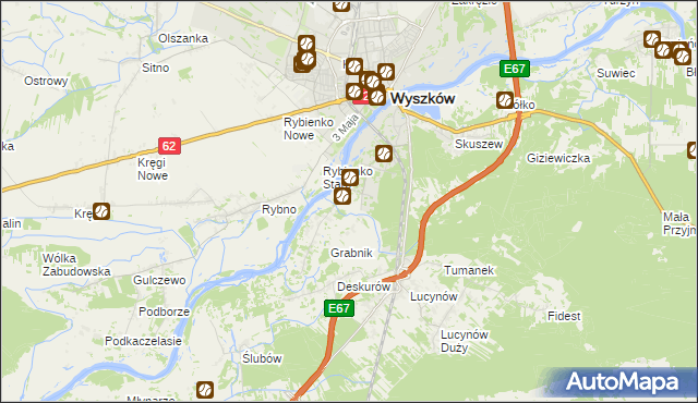 mapa Drogoszewo gmina Wyszków, Drogoszewo gmina Wyszków na mapie Targeo