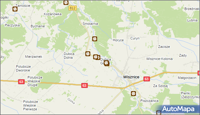 mapa Dubica Górna, Dubica Górna na mapie Targeo