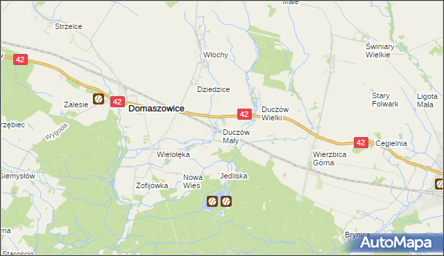 mapa Duczów Mały, Duczów Mały na mapie Targeo