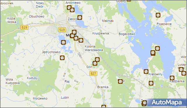 mapa Dury gmina Morąg, Dury gmina Morąg na mapie Targeo