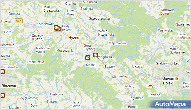 mapa Dylągówka, Dylągówka na mapie Targeo