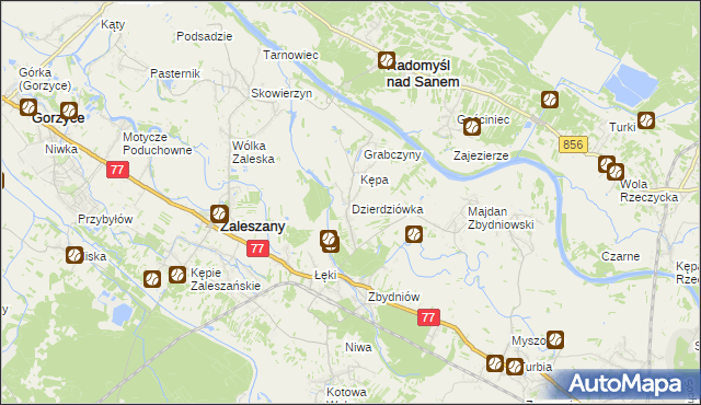 mapa Dzierdziówka, Dzierdziówka na mapie Targeo