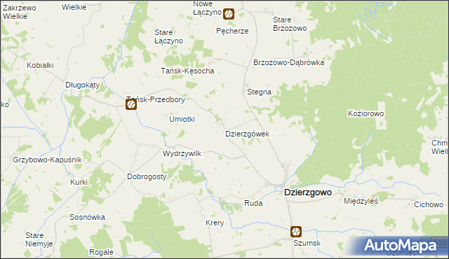 mapa Dzierzgówek gmina Dzierzgowo, Dzierzgówek gmina Dzierzgowo na mapie Targeo