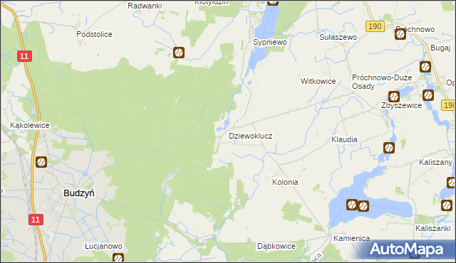 mapa Dziewoklucz, Dziewoklucz na mapie Targeo