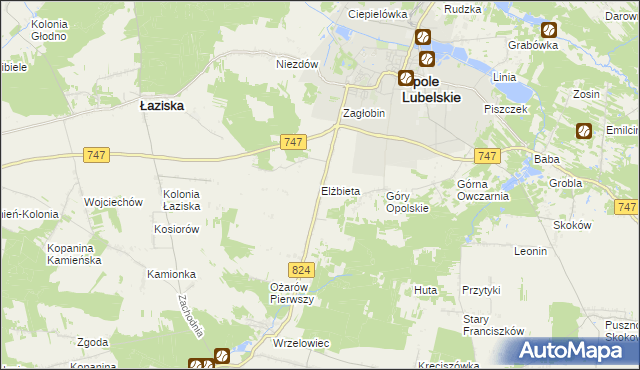 mapa Elżbieta, Elżbieta na mapie Targeo