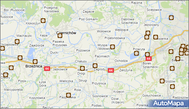 mapa Facimiech, Facimiech na mapie Targeo