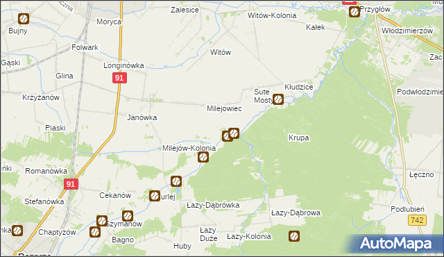 mapa Fałek, Fałek na mapie Targeo