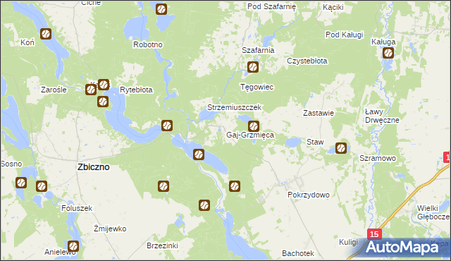 mapa Gaj-Grzmięca, Gaj-Grzmięca na mapie Targeo