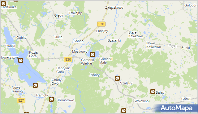 mapa Gamerki Małe, Gamerki Małe na mapie Targeo