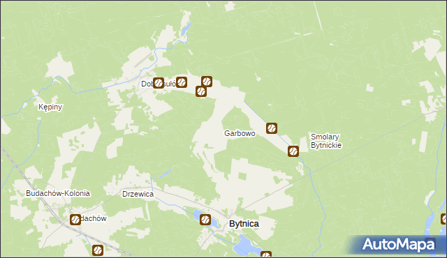 mapa Garbowo gmina Bytnica, Garbowo gmina Bytnica na mapie Targeo