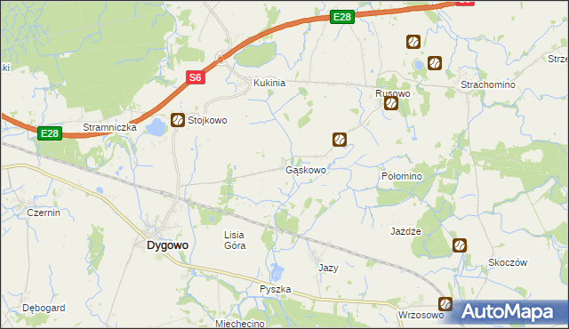 mapa Gąskowo, Gąskowo na mapie Targeo