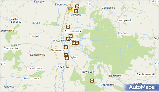 mapa Gębczyce, Gębczyce na mapie Targeo