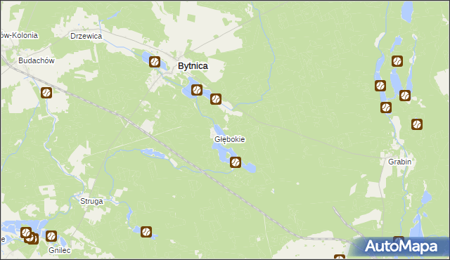 mapa Głęboczek gmina Bytnica, Głęboczek gmina Bytnica na mapie Targeo