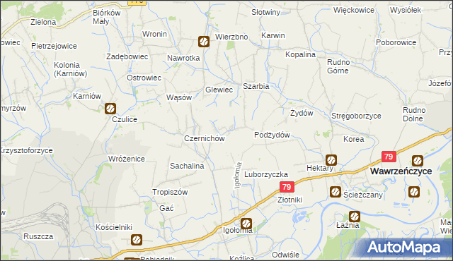 mapa Glew, Glew na mapie Targeo