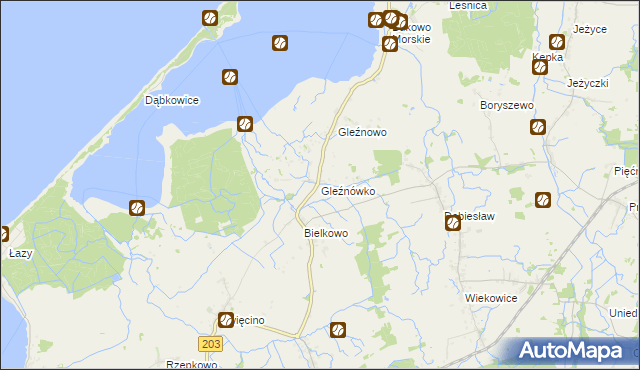 mapa Gleźnówko, Gleźnówko na mapie Targeo