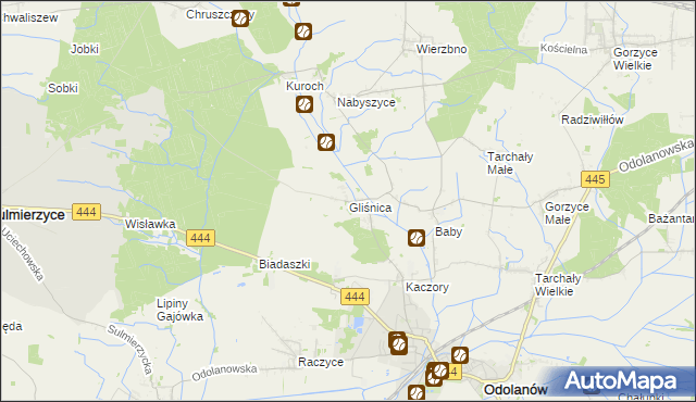 mapa Gliśnica gmina Odolanów, Gliśnica gmina Odolanów na mapie Targeo