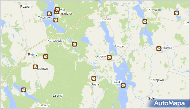 mapa Głogno, Głogno na mapie Targeo