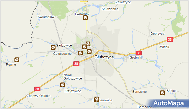 mapa Głubczyce, Głubczyce na mapie Targeo