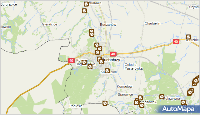 mapa Głuchołazy, Głuchołazy na mapie Targeo