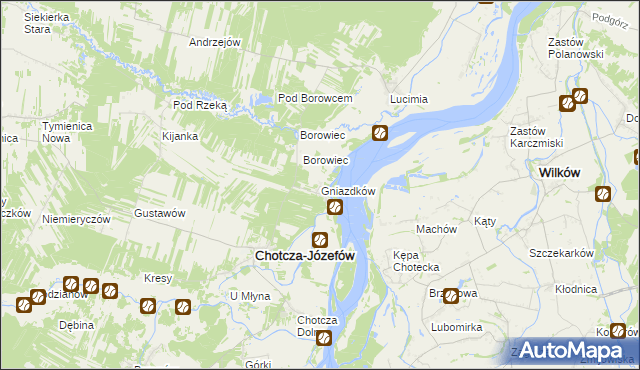 mapa Gniazdków, Gniazdków na mapie Targeo