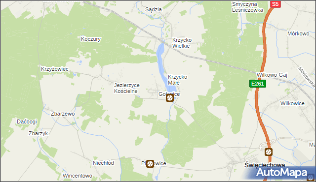 mapa Gołanice, Gołanice na mapie Targeo