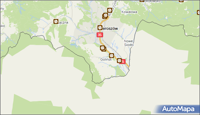 mapa Golińsk, Golińsk na mapie Targeo