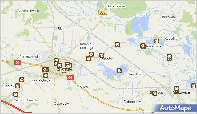 mapa Goliszów, Goliszów na mapie Targeo