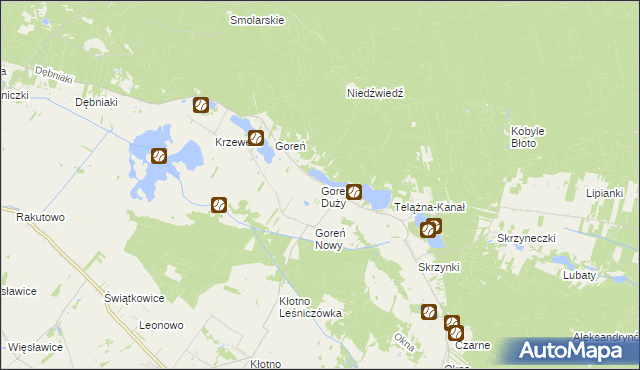 mapa Goreń Duży, Goreń Duży na mapie Targeo