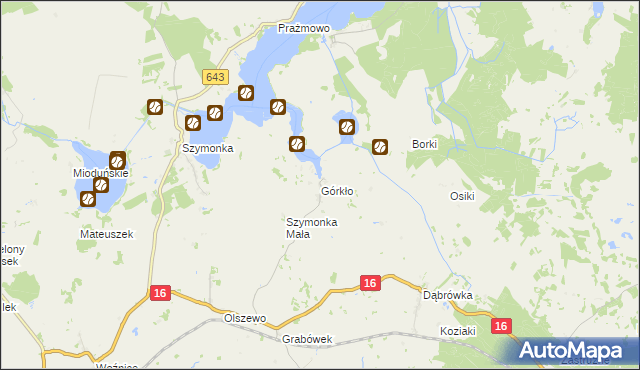 mapa Górkło, Górkło na mapie Targeo