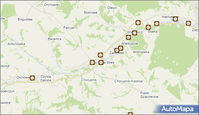 mapa Gorzków-Osada, Gorzków-Osada na mapie Targeo