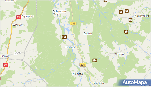 mapa Gorzupia Dolna, Gorzupia Dolna na mapie Targeo